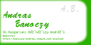 andras banoczy business card